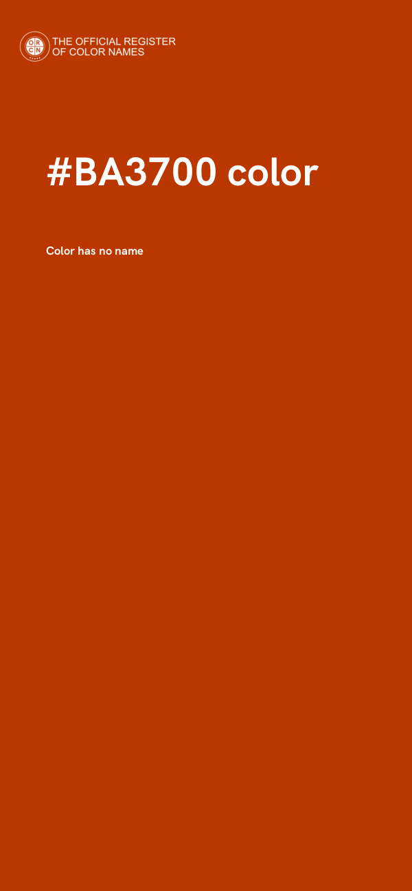 #BA3700 color image