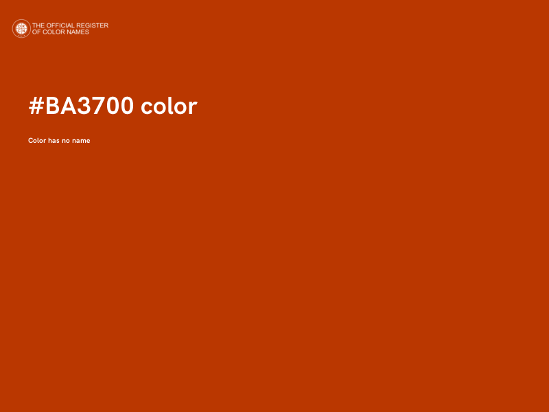 #BA3700 color image