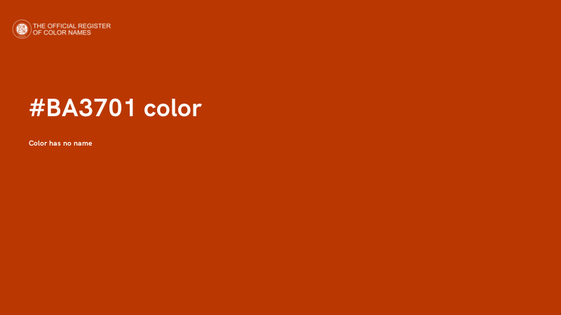 #BA3701 color image