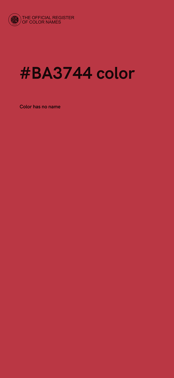 #BA3744 color image