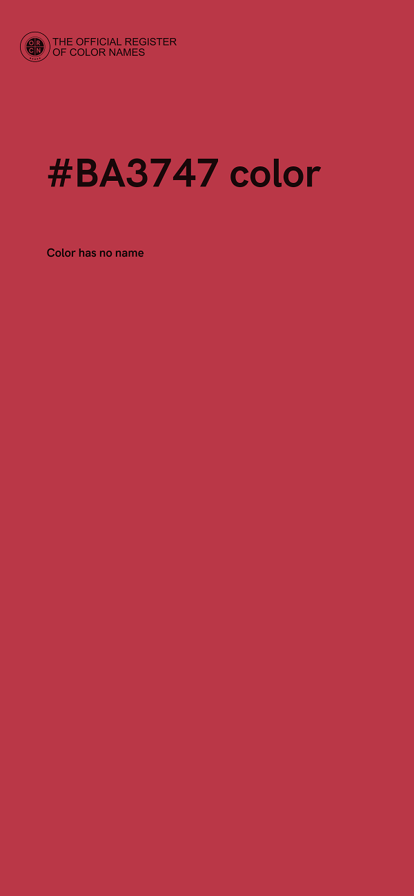#BA3747 color image