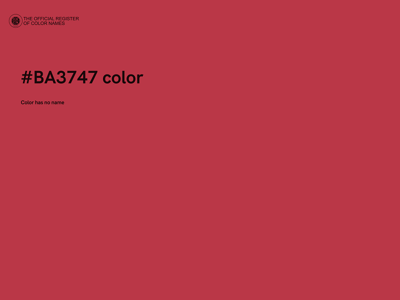 #BA3747 color image