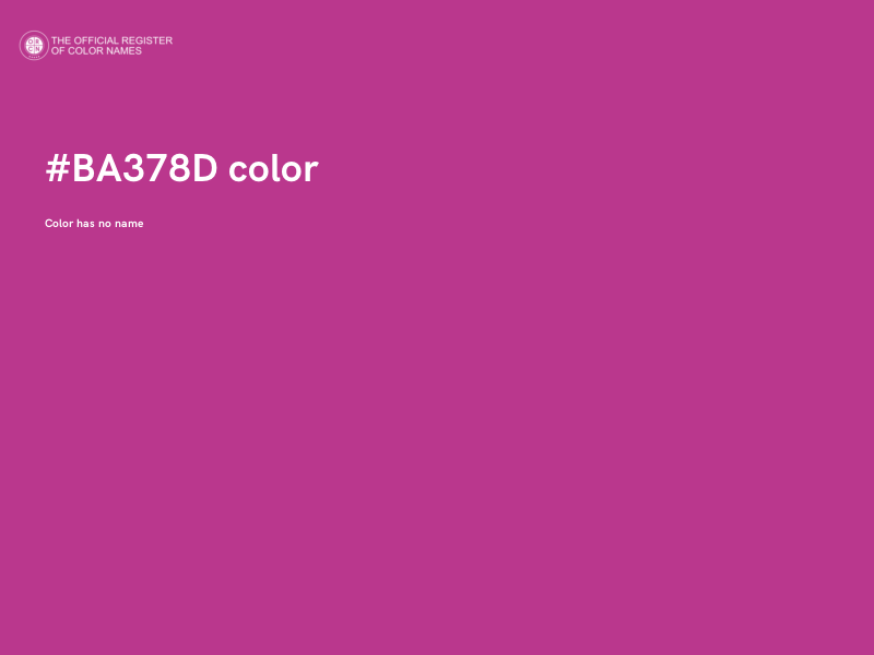 #BA378D color image