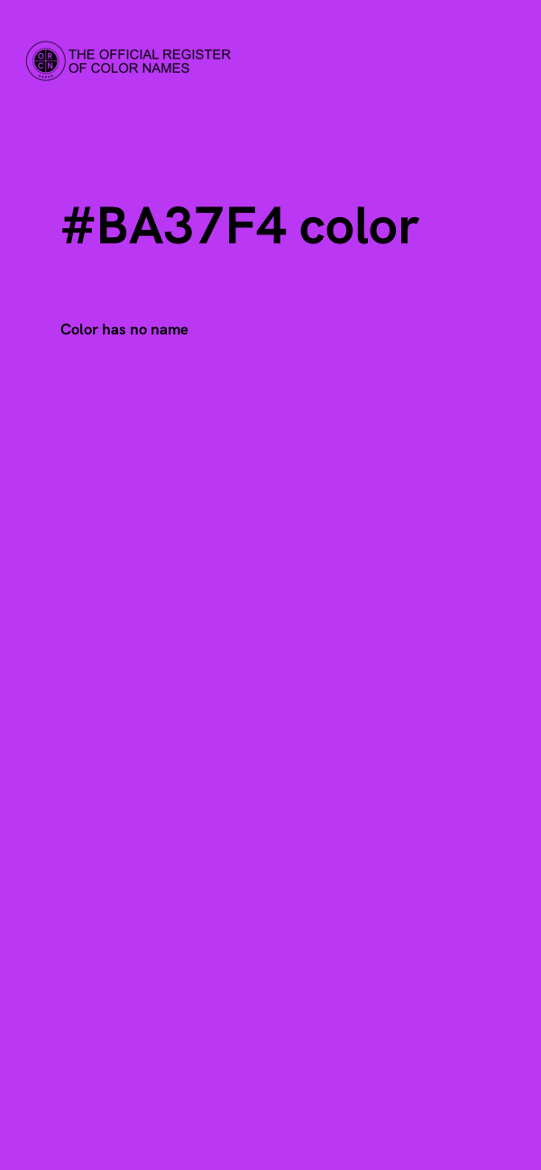 #BA37F4 color image