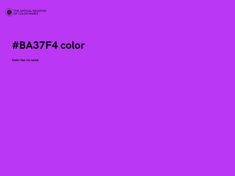 #BA37F4 color image