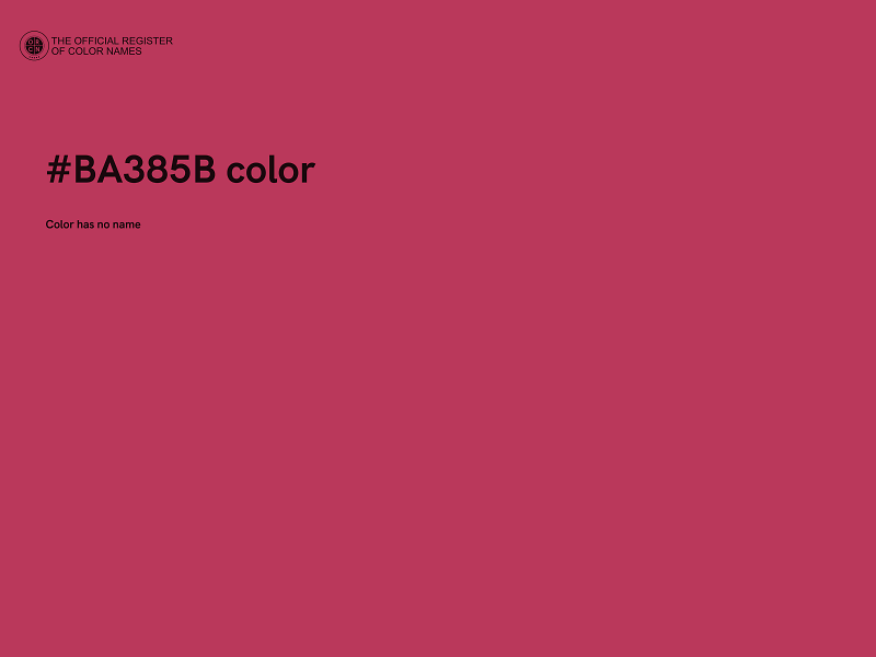 #BA385B color image