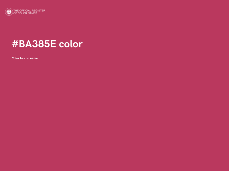 #BA385E color image