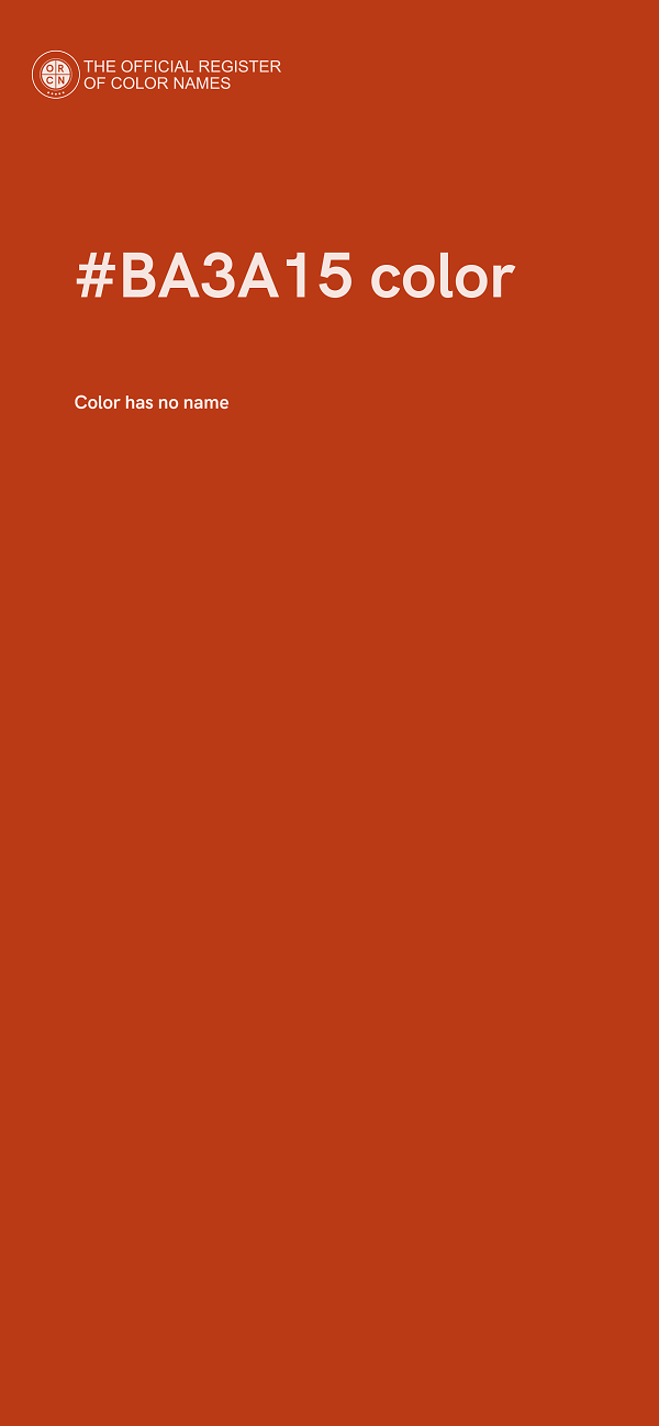 #BA3A15 color image