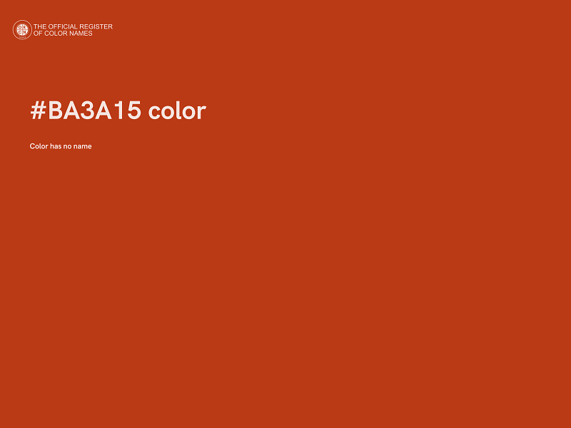 #BA3A15 color image