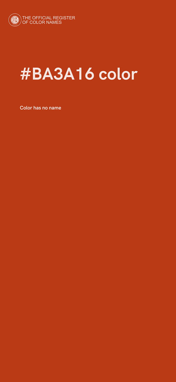 #BA3A16 color image