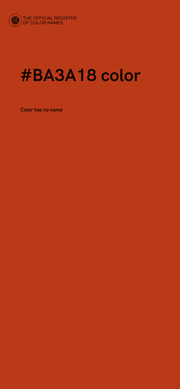 #BA3A18 color image