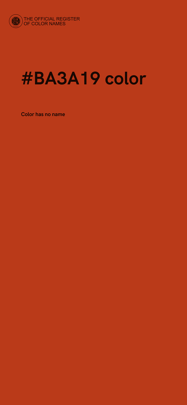 #BA3A19 color image