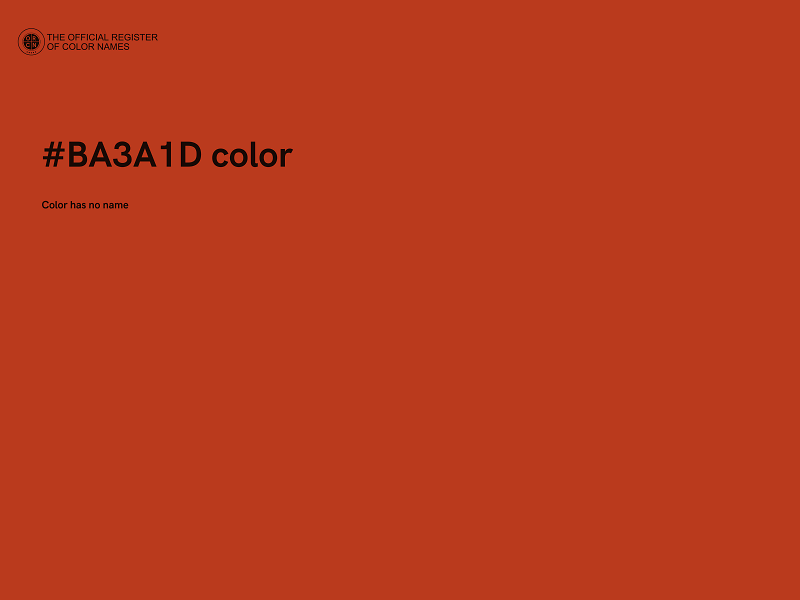 #BA3A1D color image