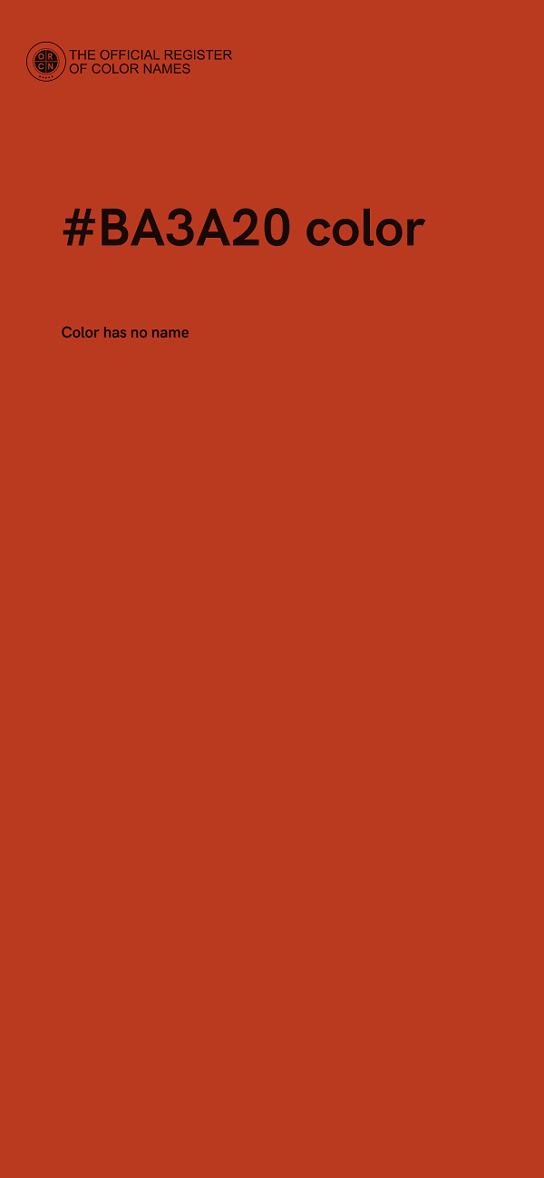 #BA3A20 color image