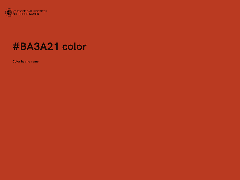 #BA3A21 color image