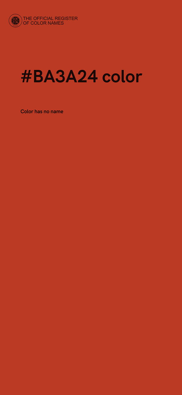 #BA3A24 color image