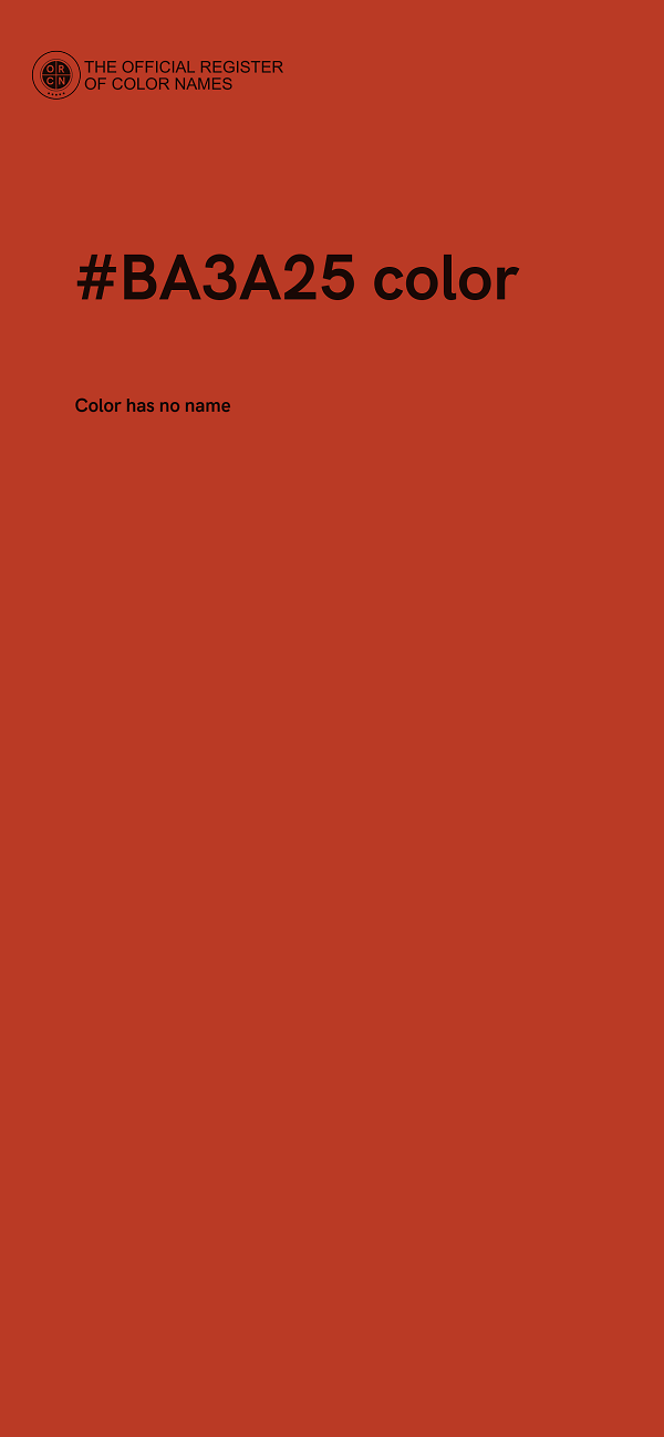 #BA3A25 color image
