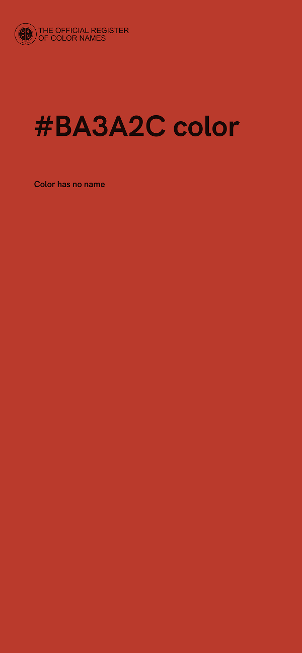 #BA3A2C color image