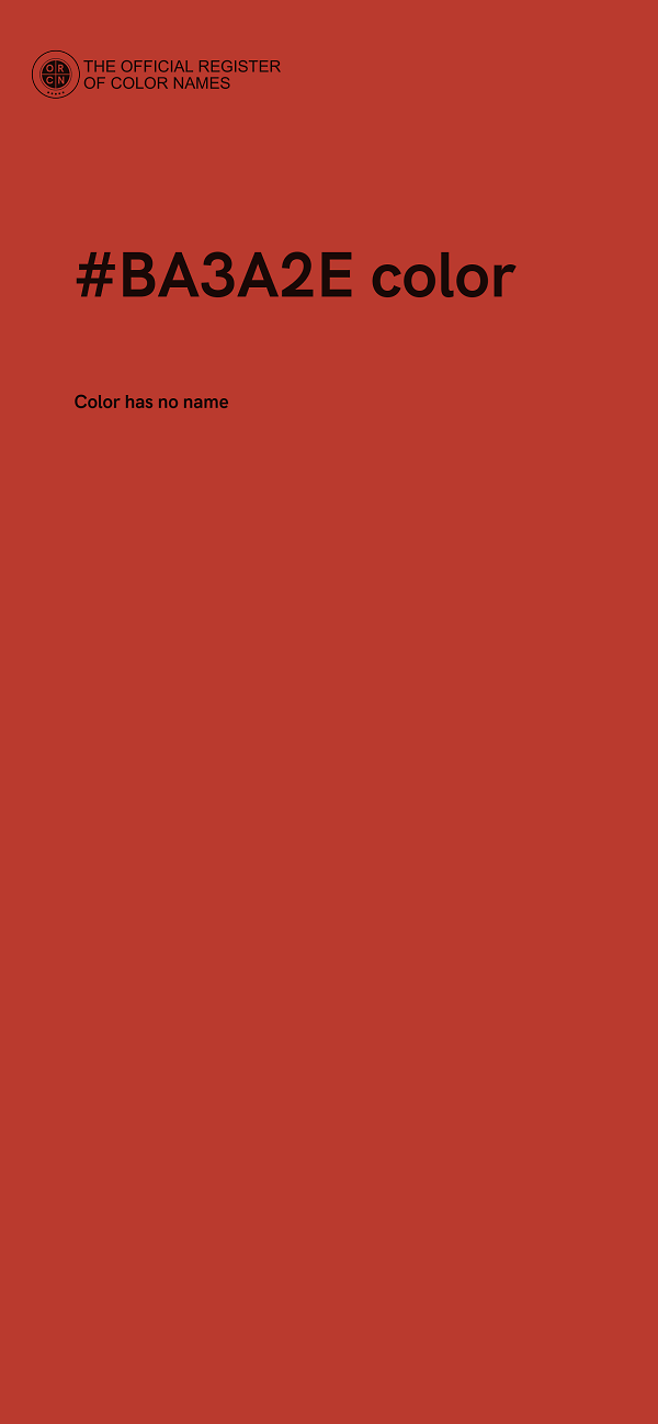 #BA3A2E color image