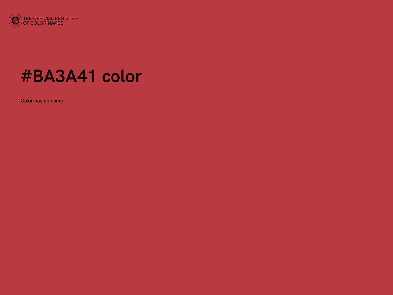 #BA3A41 color image