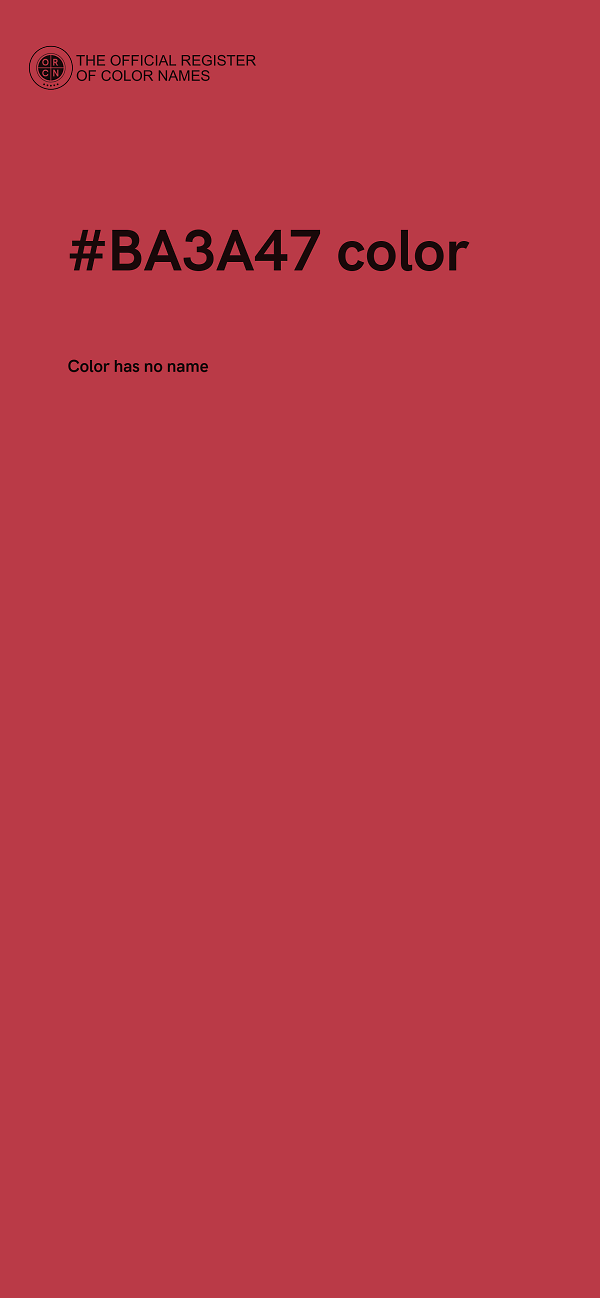 #BA3A47 color image