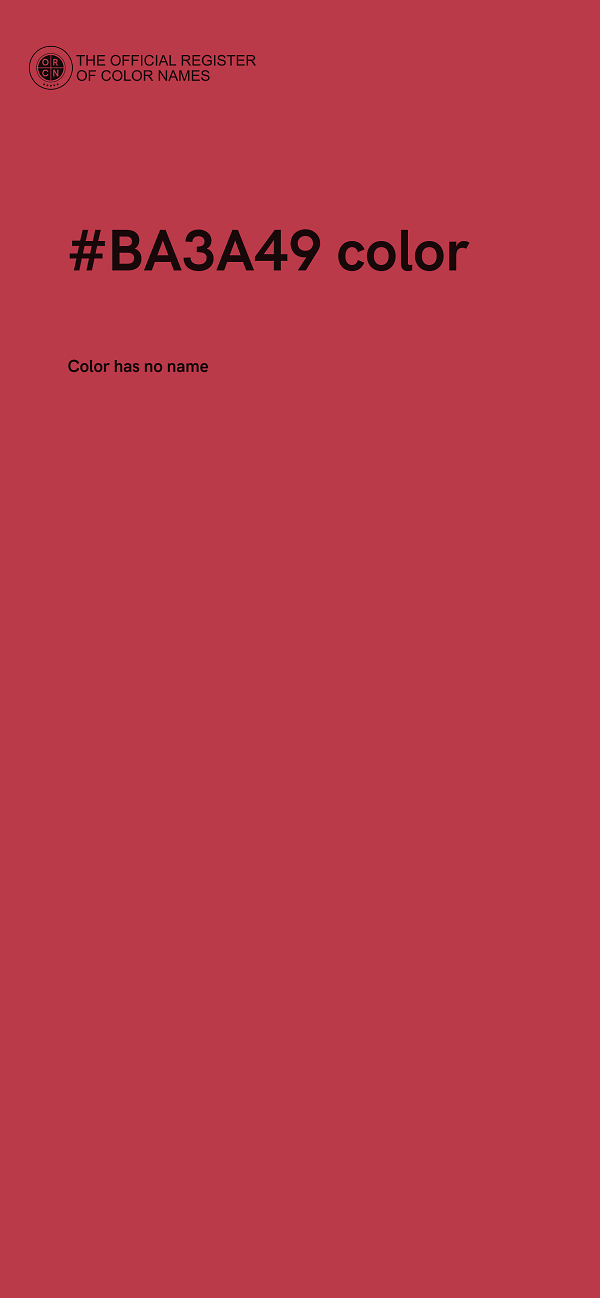 #BA3A49 color image