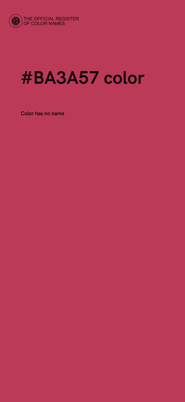 #BA3A57 color image