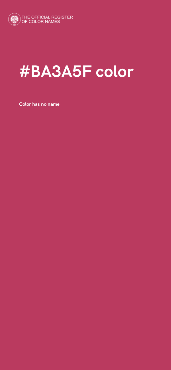 #BA3A5F color image