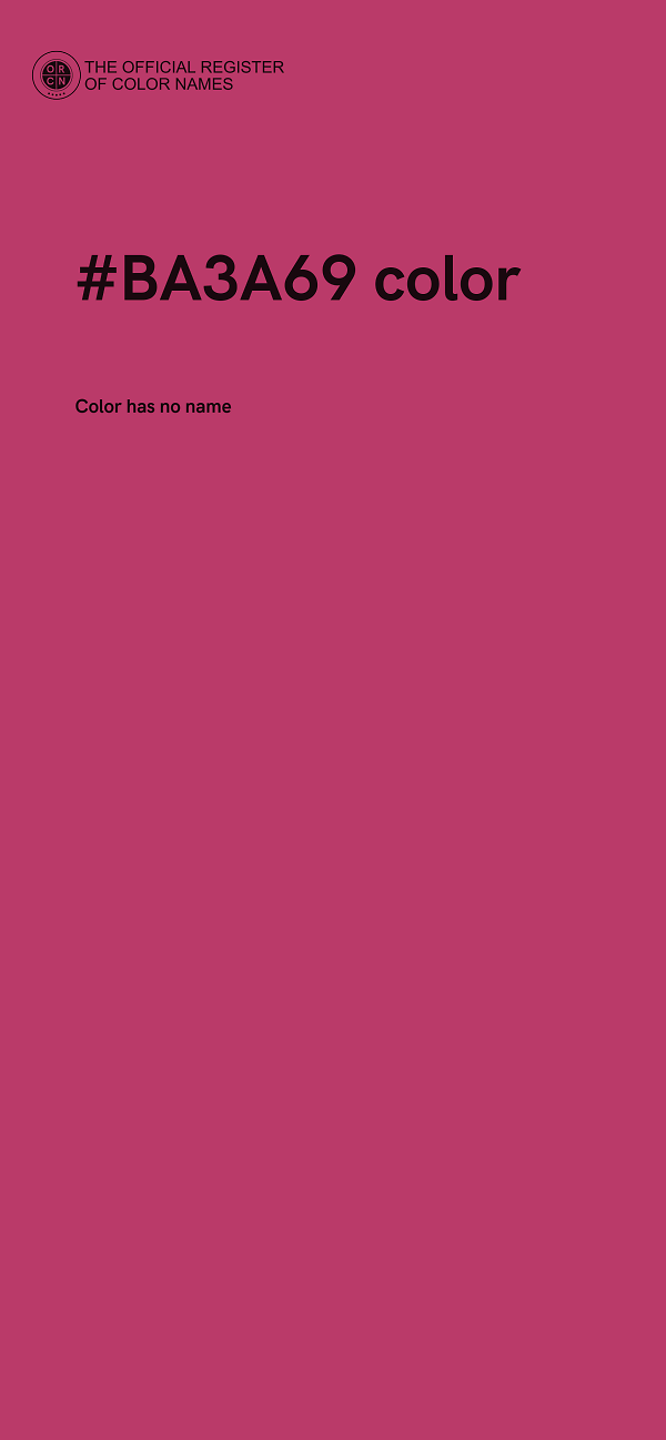 #BA3A69 color image