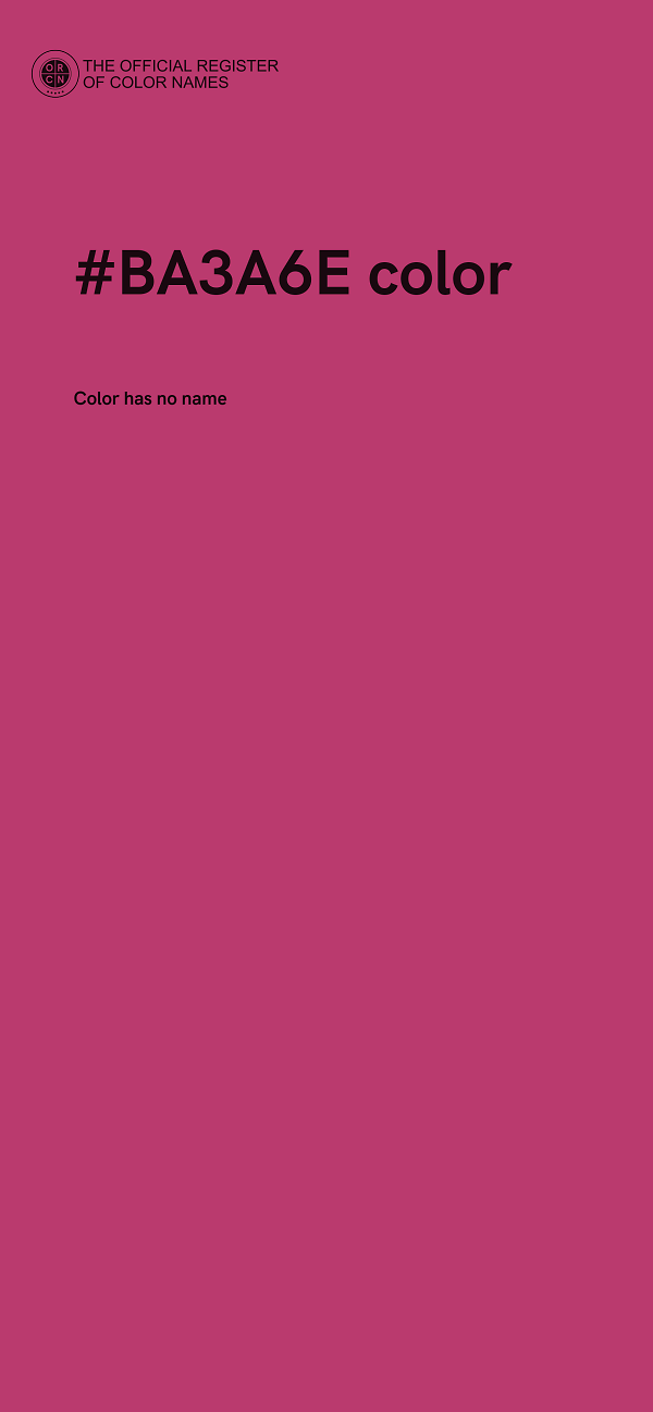 #BA3A6E color image