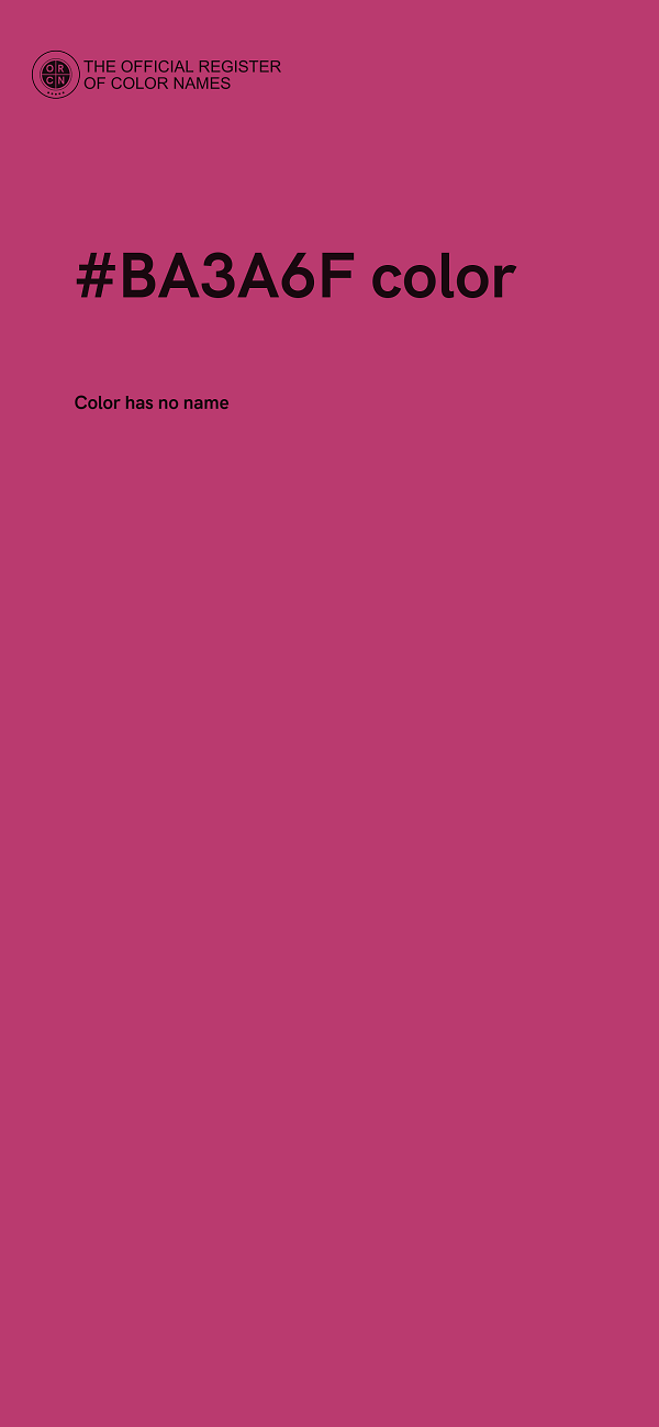 #BA3A6F color image