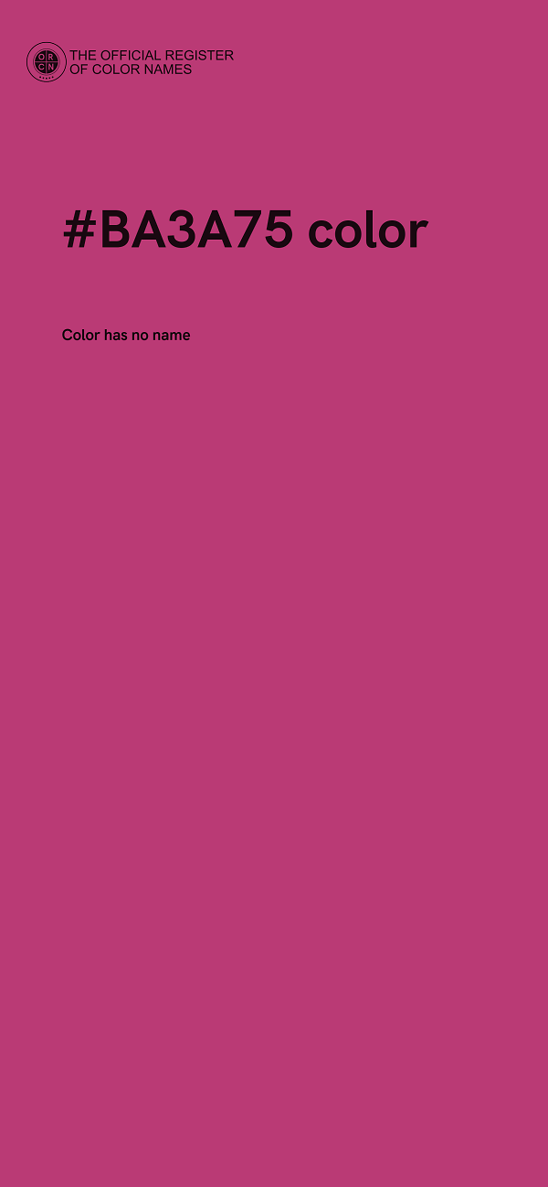 #BA3A75 color image