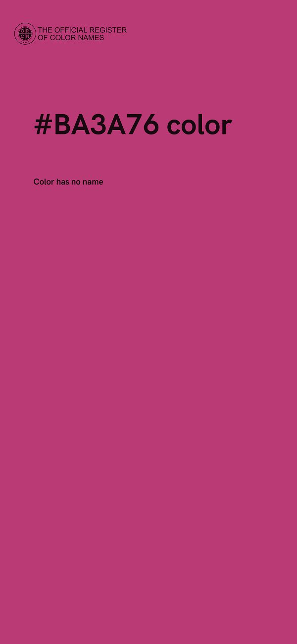 #BA3A76 color image
