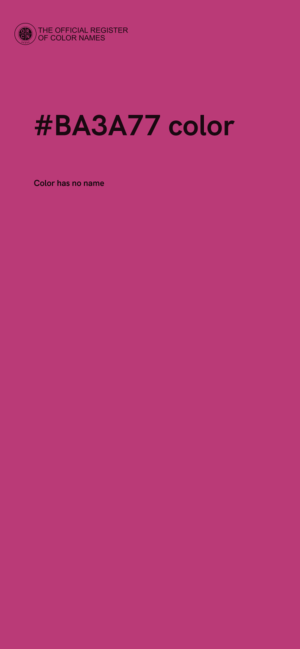 #BA3A77 color image