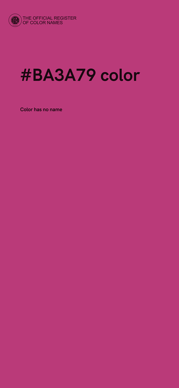 #BA3A79 color image