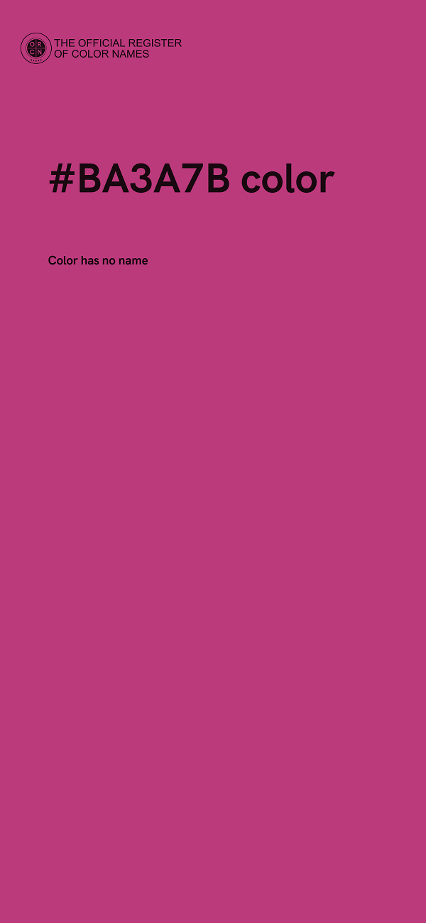 #BA3A7B color image