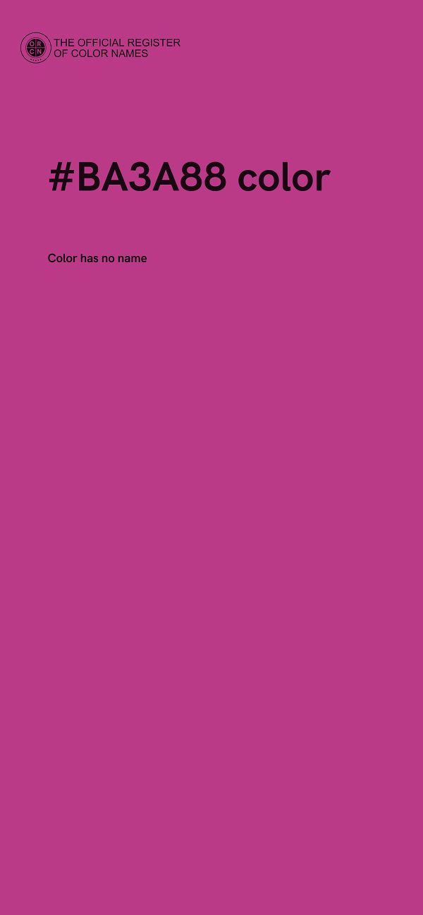 #BA3A88 color image