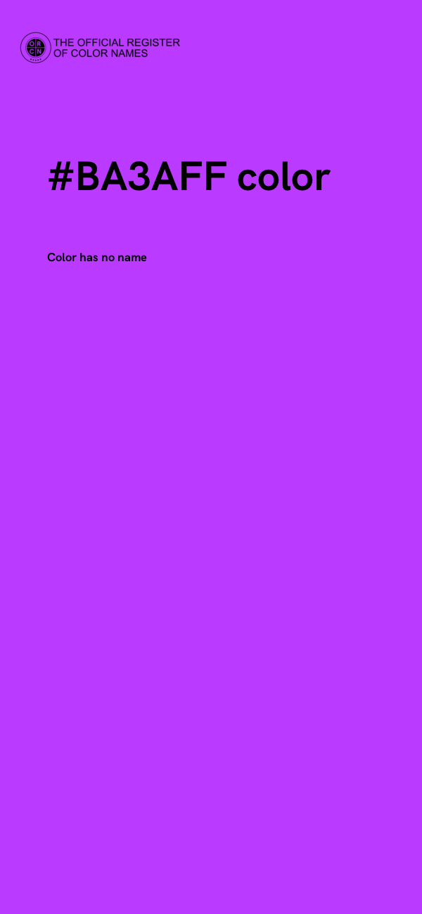 #BA3AFF color image