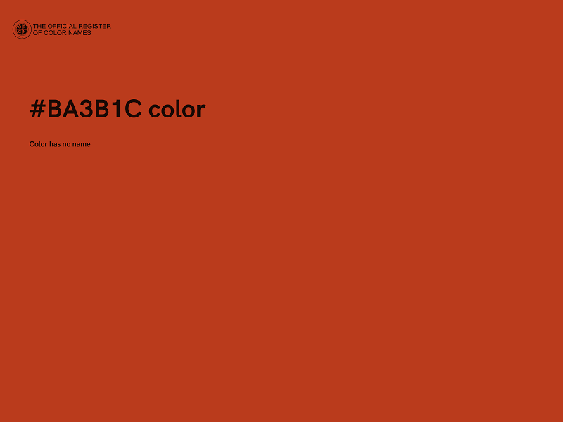 #BA3B1C color image