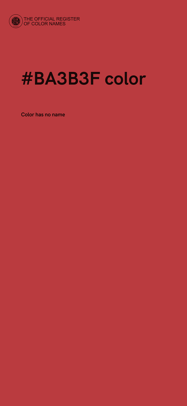 #BA3B3F color image