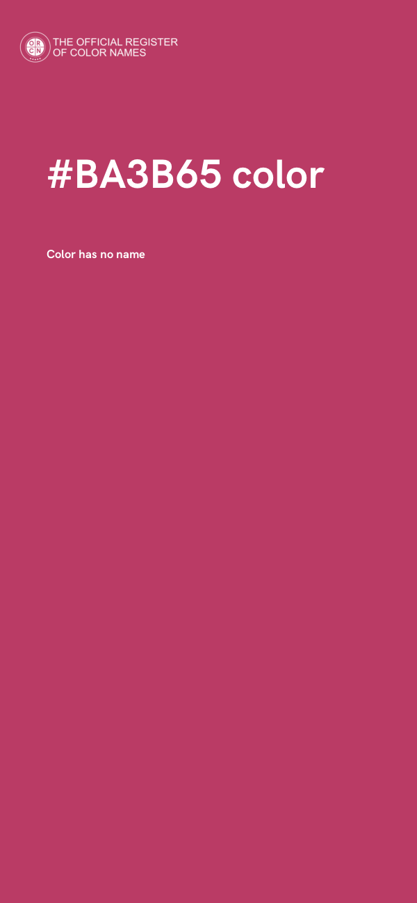#BA3B65 color image