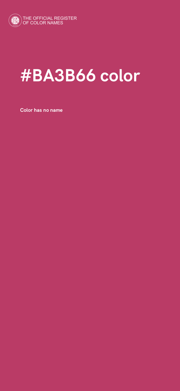 #BA3B66 color image
