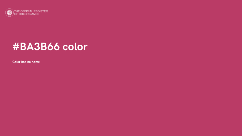 #BA3B66 color image