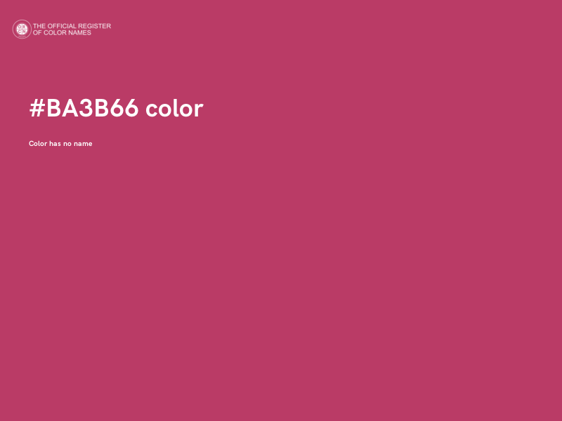#BA3B66 color image