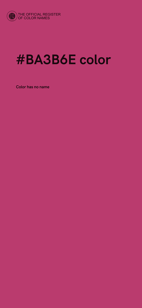 #BA3B6E color image