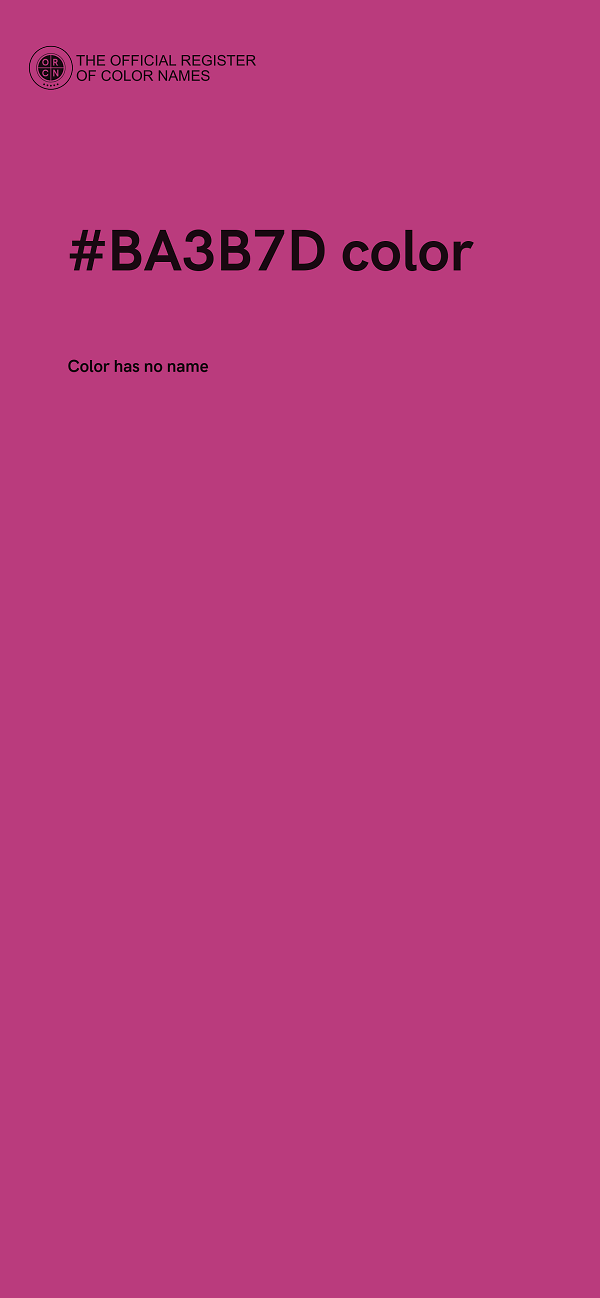 #BA3B7D color image