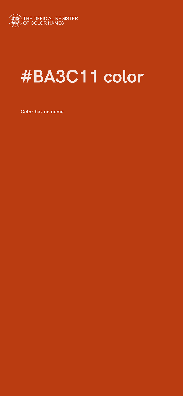 #BA3C11 color image