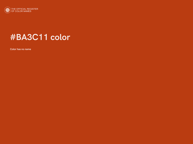 #BA3C11 color image