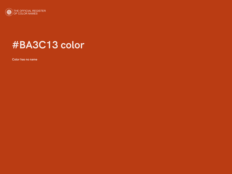 #BA3C13 color image