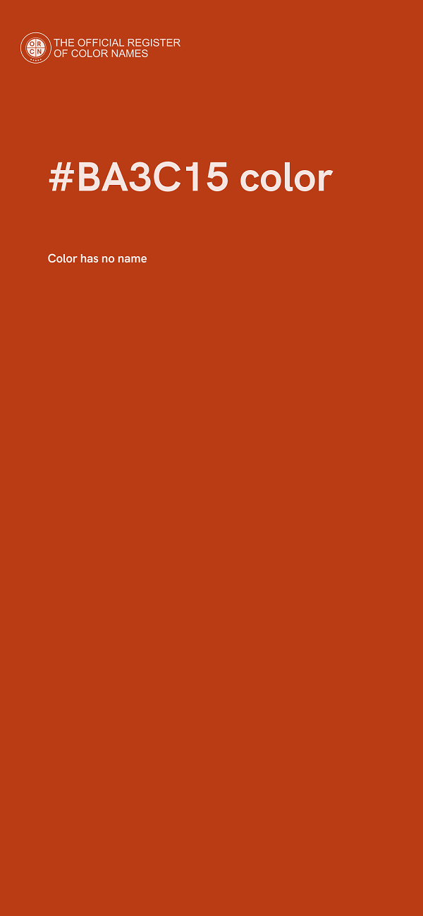 #BA3C15 color image